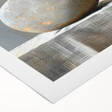 Abstract minimalist wall art on rolled canvas, showcasing soft pastel colors and geometric shapes, ideal for modern home decor. Packaged securely in a cardboard tube.