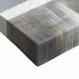 Abstract minimalist wall art on stretched canvas, showcasing soft pastel colors and geometric shapes with a textured surface, ideal for modern home decor.