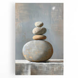 Abstract minimalist wall art on stretched canvas, showcasing soft pastel colors and geometric shapes, perfect for modern home decor and artistic interiors.