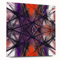 Large Abstract Wall Art – Energetic Red and Purple Motion Lines