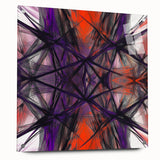 Large Abstract Wall Art – Energetic Red and Purple Motion Lines