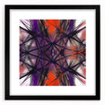 Large Abstract Wall Art – Energetic Red and Purple Motion Lines