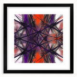 Large Abstract Wall Art – Energetic Red and Purple Motion Lines