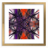 Large Abstract Wall Art – Energetic Red and Purple Motion Lines