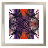 Large Abstract Wall Art – Energetic Red and Purple Motion Lines