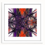Large Abstract Wall Art – Energetic Red and Purple Motion Lines
