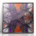 Large Abstract Wall Art – Energetic Red and Purple Motion Lines