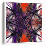 Large Abstract Wall Art – Energetic Red and Purple Motion Lines