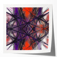 Large Abstract Wall Art – Energetic Red and Purple Motion Lines
