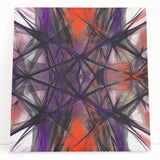 Large Abstract Wall Art – Energetic Red and Purple Motion Lines