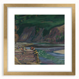 Expressionism Wall Art - River Scene in Dolný Kubín Landscape