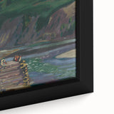 Expressionism Wall Art - River Scene in Dolný Kubín Landscape