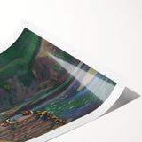 Expressionism Wall Art - River Scene in Dolný Kubín Landscape