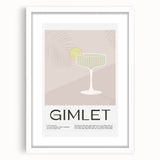 Abstract art print featuring swirling blue and green colors on a white framed canvas, ideal for dining room decor.