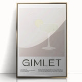 Art deco poster featuring a stylized cocktail glass in gold on a black acrylic frame, ideal for modern bar area decor.