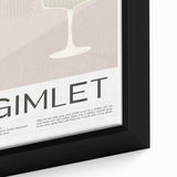 Close-up of black wall art featuring colorful, textured food and drinks imagery on a framed canvas.