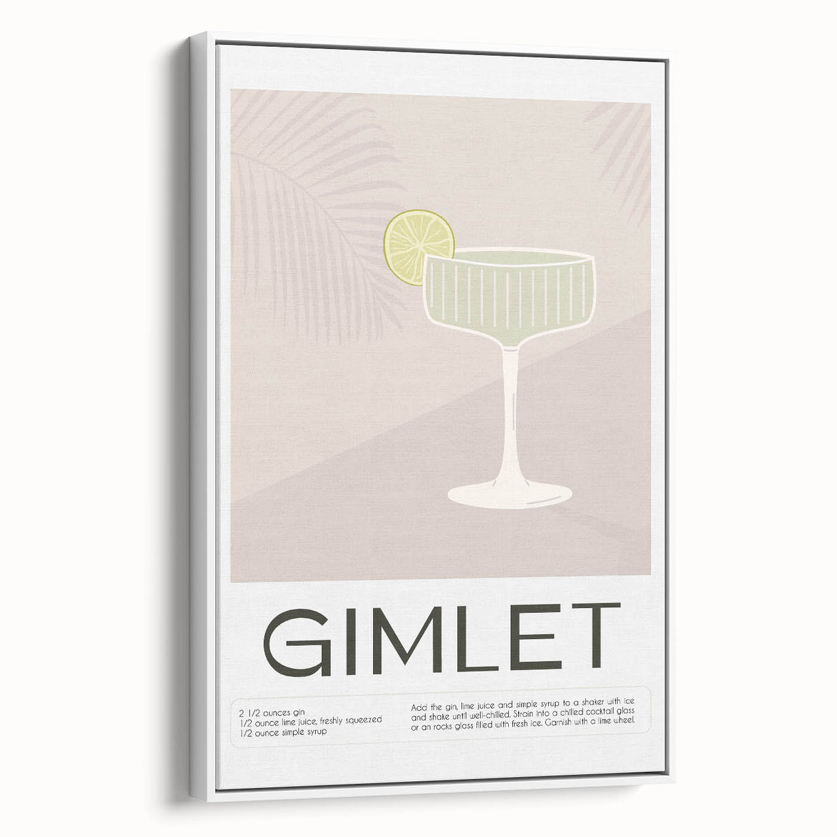 Extra large vintage poster art of colorful food and drinks on a white framed canvas, ideal for living room decor.