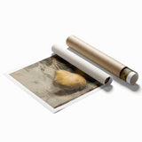 Extra large rolled print featuring an array of colorful fruits on a white background, ideal for classy bathroom wall art.