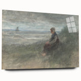 Girl in the Dunes by Jozef Israëls: Serene Coastal Impressionist Art