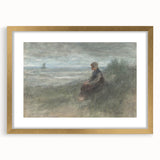 Girl in the Dunes by Jozef Israëls: Serene Coastal Impressionist Art