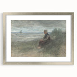 Girl in the Dunes by Jozef Israëls: Serene Coastal Impressionist Art