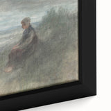 Girl in the Dunes by Jozef Israëls: Serene Coastal Impressionist Art
