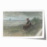 Girl in the Dunes by Jozef Israëls: Serene Coastal Impressionist Art