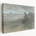 Girl in the Dunes by Jozef Israëls: Serene Coastal Impressionist Art