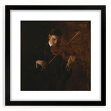 Realism Art Prints - The Violinist by Thomas Eakins Music Portrait Art
