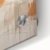 Contemporary Abstract Dining Room Art – Beige & Orange Wall Décor