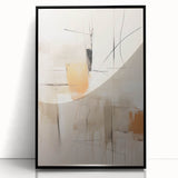 Contemporary Abstract Dining Room Art – Beige & Orange Wall Décor