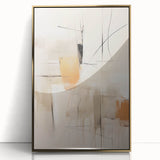 Contemporary Abstract Dining Room Art – Beige & Orange Wall Décor