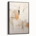 Contemporary Abstract Dining Room Art – Beige & Orange Wall Décor