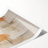 Contemporary Abstract Dining Room Art – Beige & Orange Wall Décor