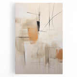 Contemporary Abstract Dining Room Art – Beige & Orange Wall Décor