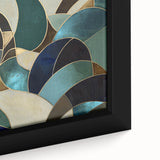 Elegant Teal Abstract Living Room Wall Art - Modern Canvas Print