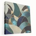 Elegant Teal Abstract Living Room Wall Art - Modern Canvas Print