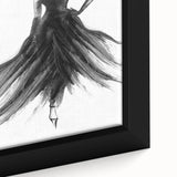 Close-up of an abstract figurative framed canvas artwork, showcasing vibrant colors and intricate textures, perfect for modern home decor and artistic expression.