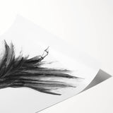 Abstract figurative art print showcasing vibrant colors and dynamic shapes, rolled for easy transport and framed as a modern home decor piece.