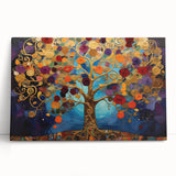 Vibrant abstract floral wall art on stretched canvas, showcasing bold colors and intricate patterns, perfect for modern home decor. Ideal for enhancing living spaces with artistic flair.