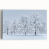 Abstract landscape wall art on stretched canvas showcasing vibrant blues and greens, creating a serene natural scene perfect for modern home decor.