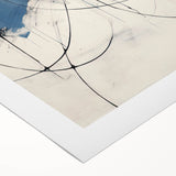 Abstract minimalist wall art on rolled canvas showcasing dynamic shapes in soft pastel colors, ideal for modern home decor. Packaged securely in a durable tube for safe delivery.