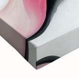 Minimalist Abstract Wall Art – Blush and Black Fluid Waves