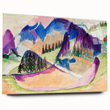 Expressionist Mountain Landscape Wall Art - Abstract Expressionism Print