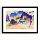 Expressionist Mountain Landscape Wall Art - Abstract Expressionism Print
