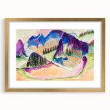 Expressionist Mountain Landscape Wall Art - Abstract Expressionism Print