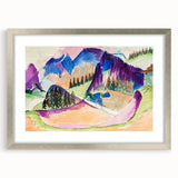 Expressionist Mountain Landscape Wall Art - Abstract Expressionism Print