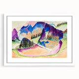 Expressionist Mountain Landscape Wall Art - Abstract Expressionism Print