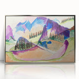 Expressionist Mountain Landscape Wall Art - Abstract Expressionism Print
