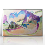Expressionist Mountain Landscape Wall Art - Abstract Expressionism Print